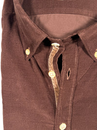 GMF 965 MEN'S SPORT SHIRT - BROWN CORDUROY