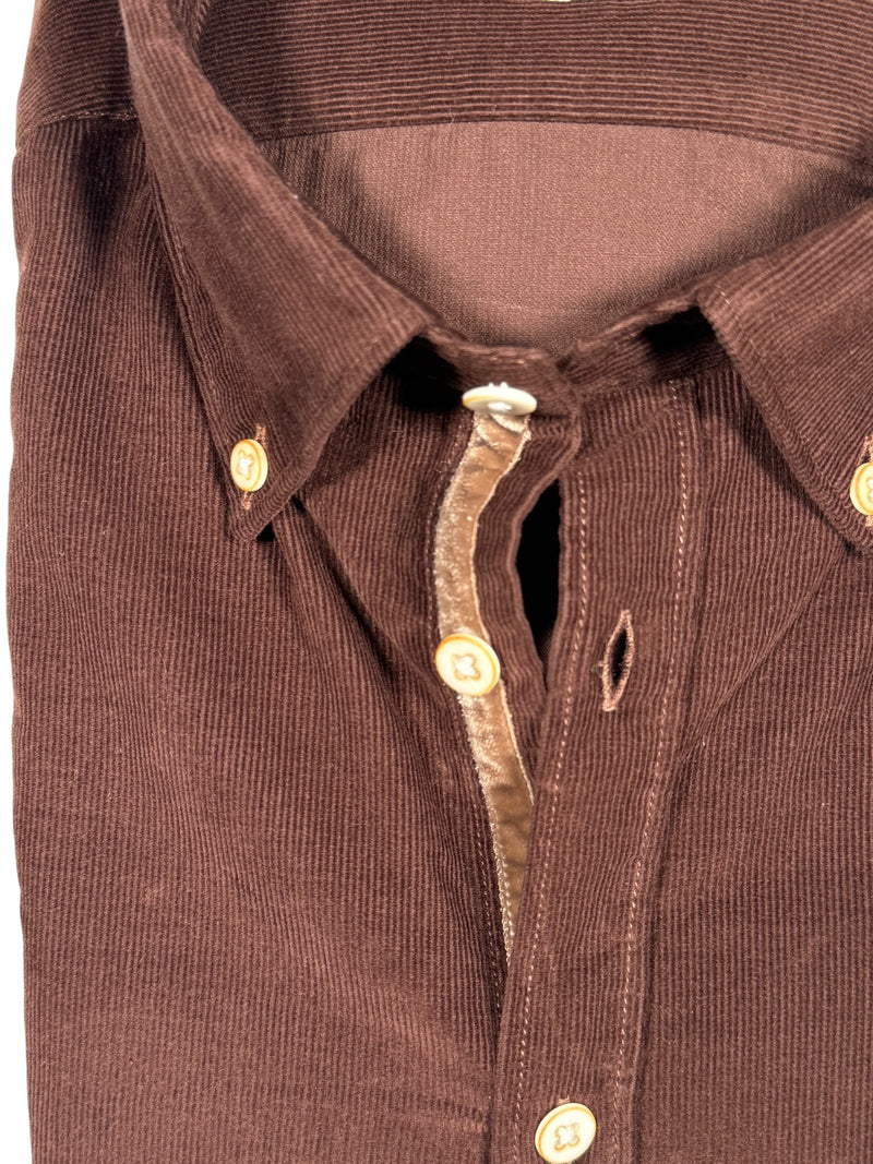 GMF 965 MEN'S SPORT SHIRT - BROWN CORDUROY