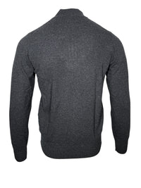 ALAN PAINE CAIRNS 1/4 ZIP SWEATER - CHARCOAL