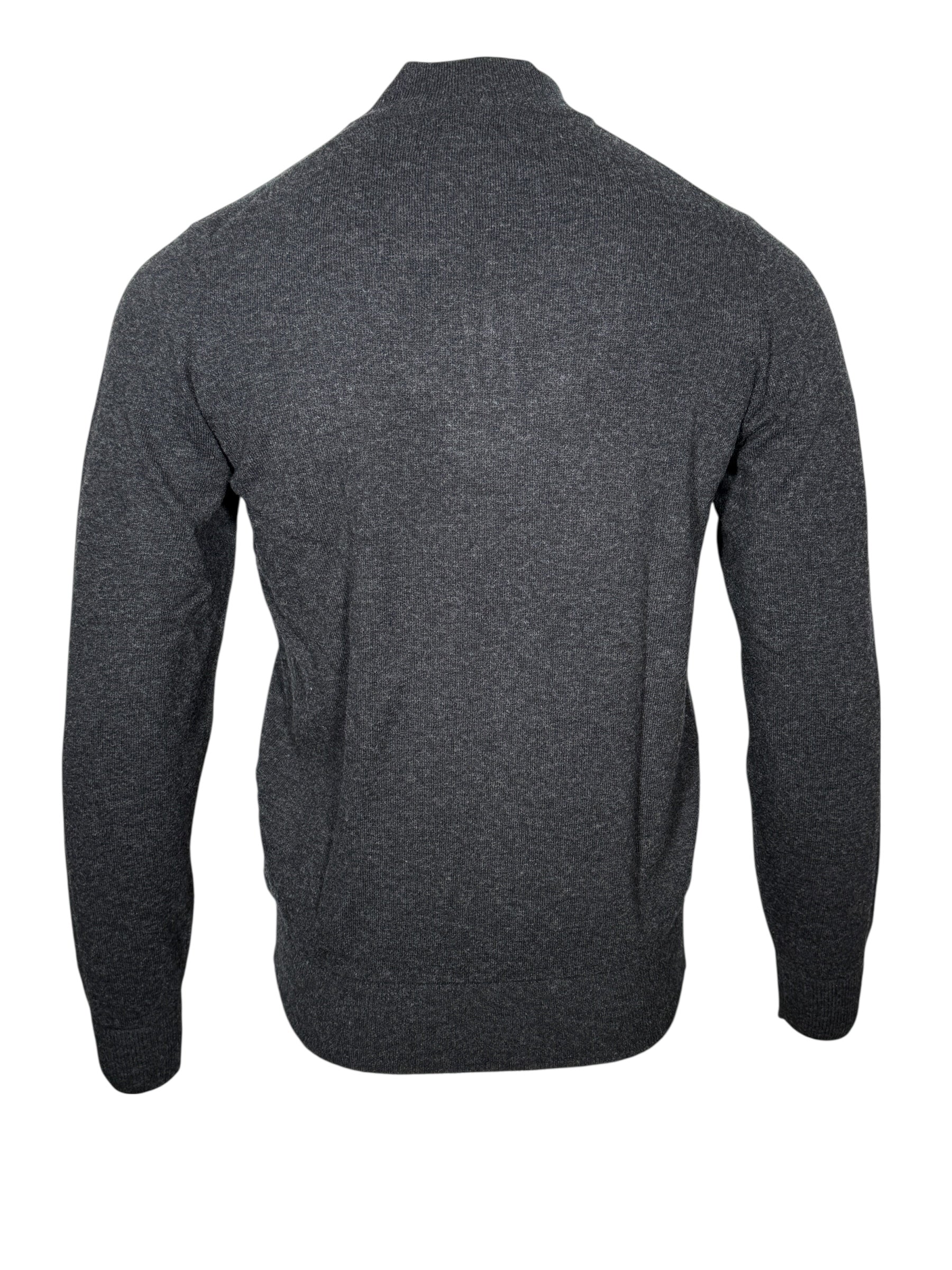 ALAN PAINE CAIRNS 1/4 ZIP SWEATER - CHARCOAL