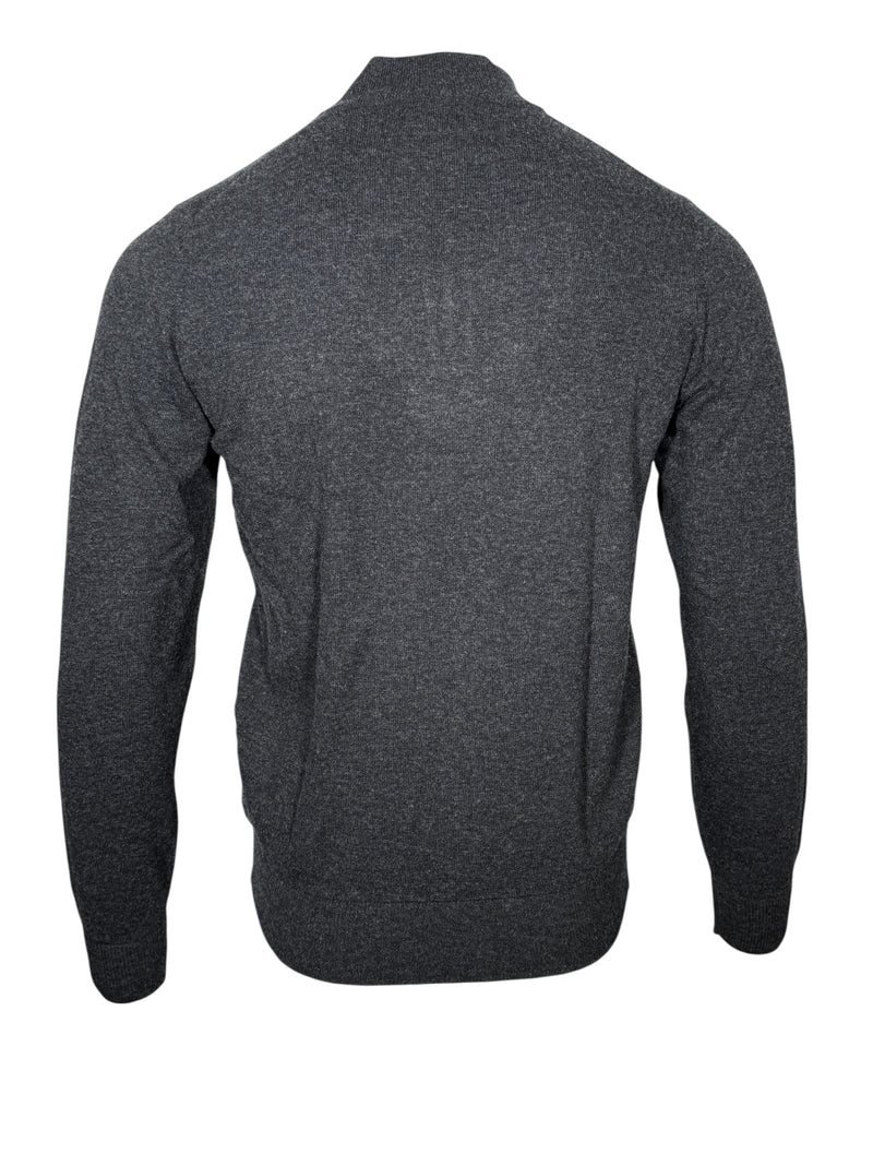 ALAN PAINE CAIRNS 1/4 ZIP SWEATER - CHARCOAL