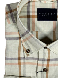 CALDER CARMEL MEN'S SHIRT - LIGHT OLIVE EXPLODED WINDOWPANE