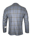 OARS & OLD IVY WOOL/CASHMERE SPORT COAT - LIGHT BLUE/BROWN CHECK