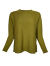 HUBERT GASSER MERINO ROUND NECK SWEATER - MOSS