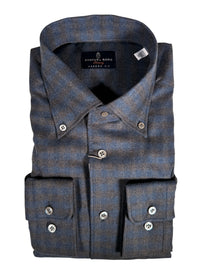 EMANUEL BERG TWILL MELANGE PREMIUM LUXURY MEN'S SHIRT - CHARCOAL