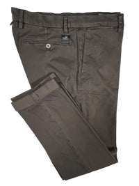 MASON'S SOFT COTTON STRETCH TROUSER - DARK BROWN