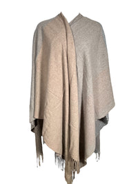 PUROTATTO WOOL BLEND SHAWL - TAUPE/GREY