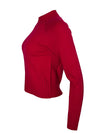 REPEAT CASHMERE RAGLAN MOCK SWEATER - RUBY