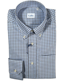 GALLIA MEN'S SHIRT - NAVY/BLUE CHECK