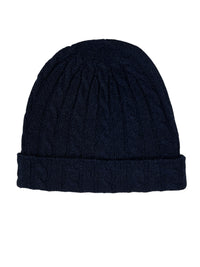 ALAN PAINE ROCHESTER CASHMERE KNIT HAT - DARK NAVY