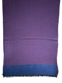 BIGI HOUNDSTOOTH SCARF - NAVY/RED