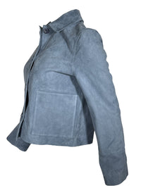 PUROTATTO SUEDE JACKET - LIGHT BLUE