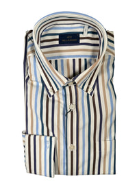 PAUL & SHARK MEN'S SHIRT - MULTI STRIPE
