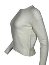 ANNECLAIRE WOOL/CASHMERE CREW SWEATER - WINTER WHITE