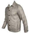MANTO FERLA ALPACA OVERSHIRT JACKET - GREY & BROWN CHECK