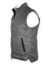 DEL VECCHIO MEN'S SUEDE & CASHMERE REVERSIBLE VEST - NAVY/GREY