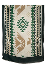 CALABRESE 1924 CASHMERE BLEND SCARF - GREEN EAGLE