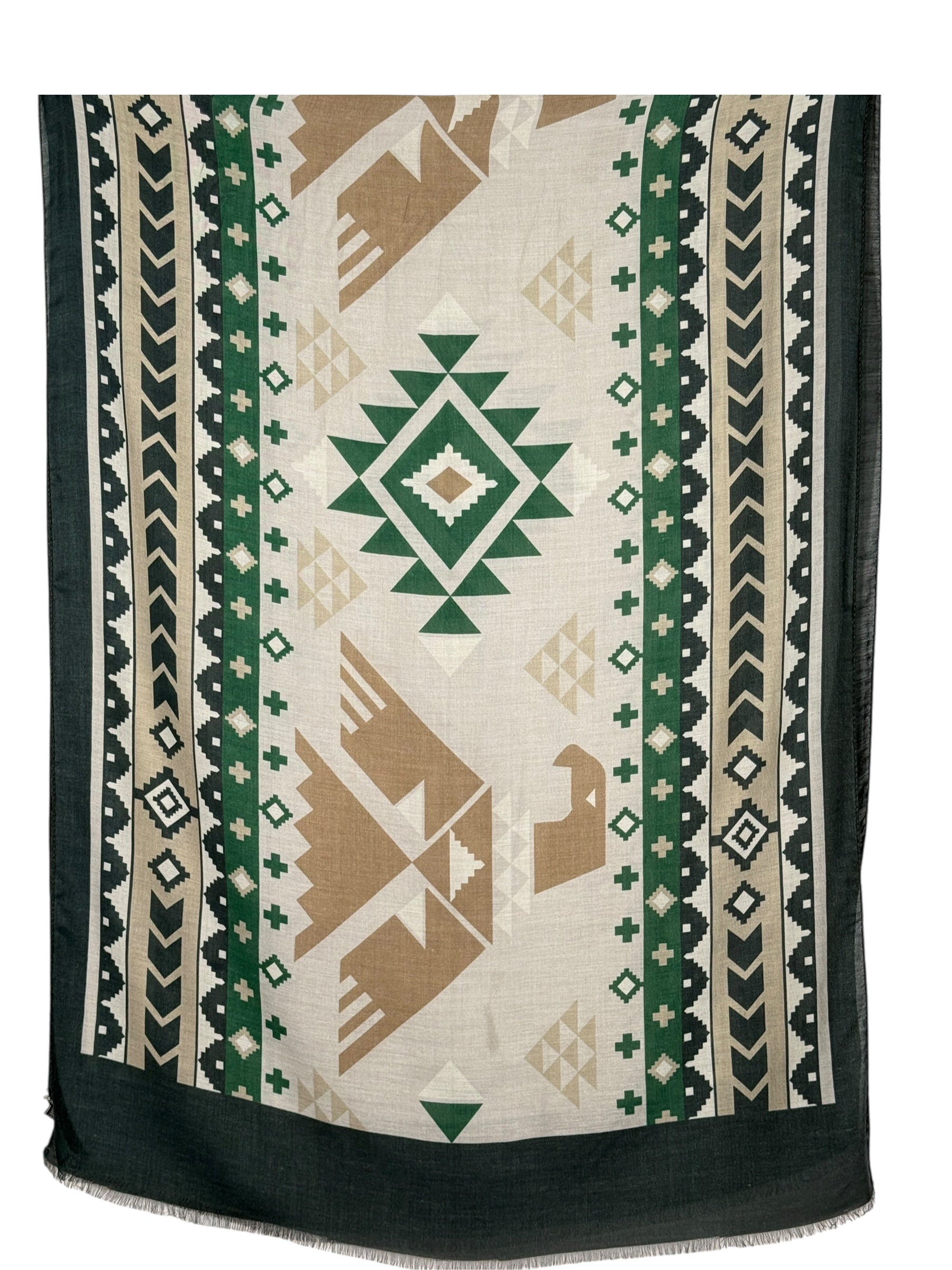 CALABRESE 1924 CASHMERE BLEND SCARF - GREEN EAGLE