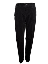 MAC WOMEN'S CHINO TURN UP CORDUROY PANT - BLACK