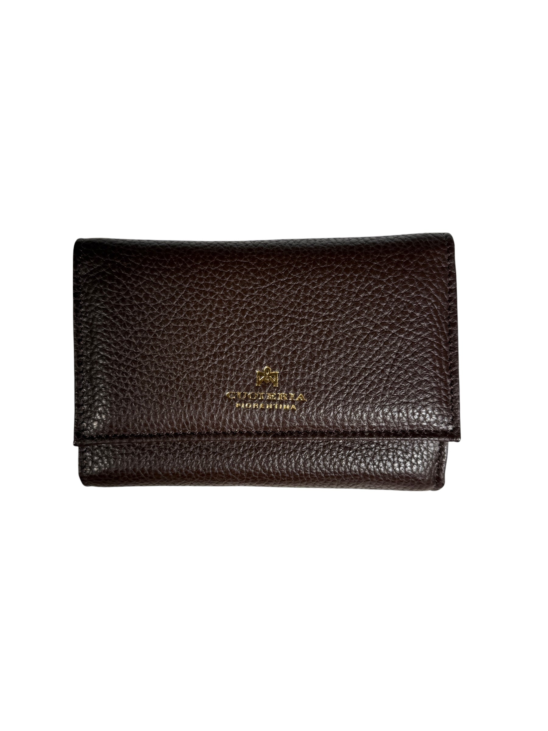 CUOIERIA FIORENTINA CONTINENTAL WALLET - CHOCOLATE