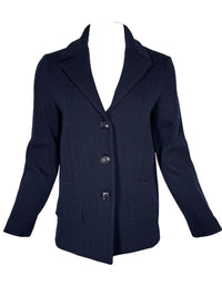 AMINA RUBINACCI WOOL COAT - NAVY