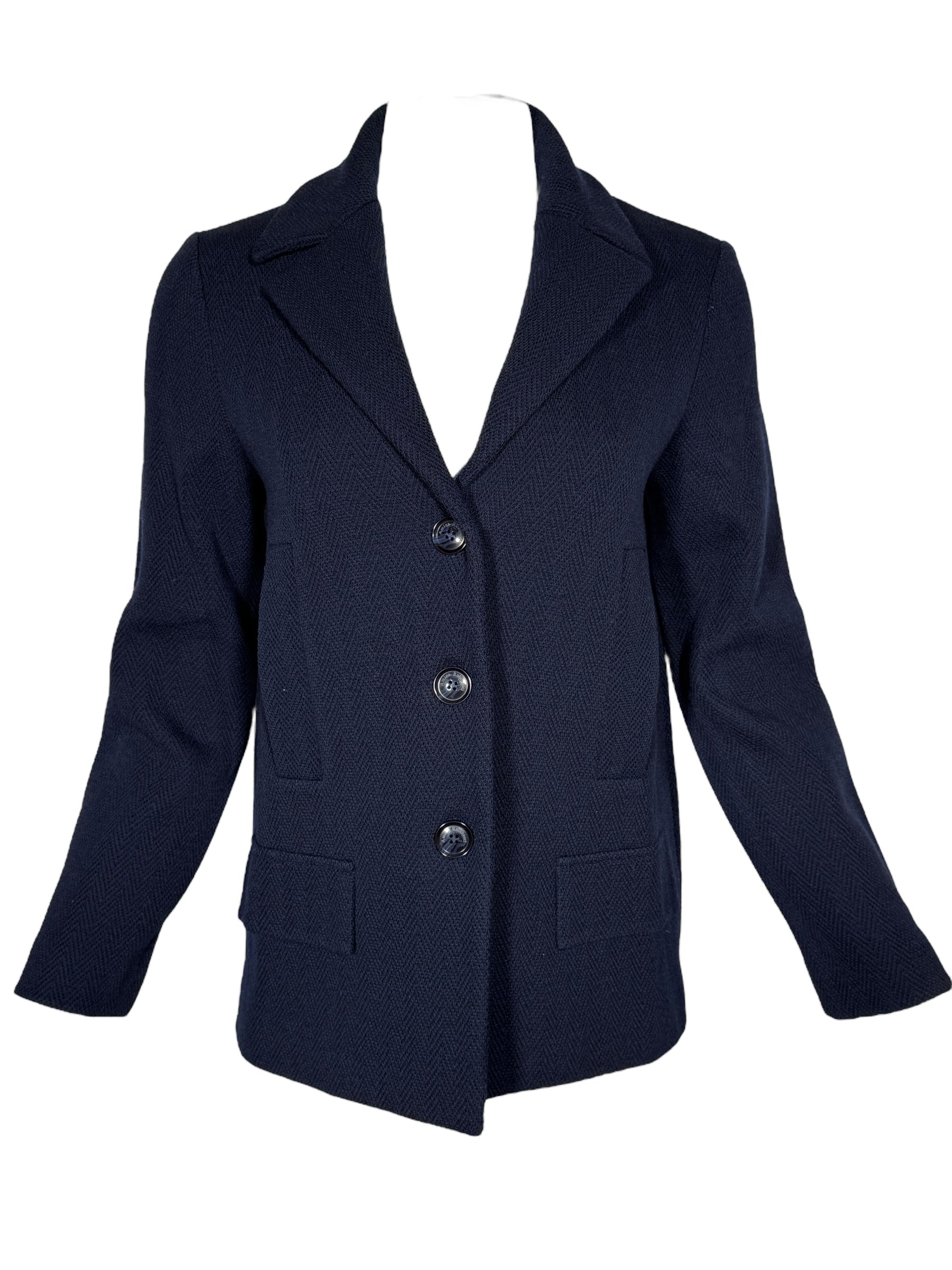 AMINA RUBINACCI WOOL COAT - NAVY