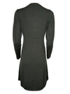 REPEAT MERINO LONG SLEEVE DRESS - DEEP GREEN