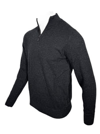ALAN PAINE CAIRNS 1/4 ZIP SWEATER - CHARCOAL