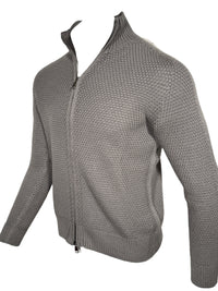 FLY3 REVERSIBLE FULL ZIP SWEATER - GREY