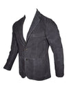 STEWART SUEDE BLAZER - DARK BLUE