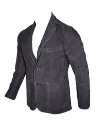 STEWART SUEDE BLAZER - DARK BLUE