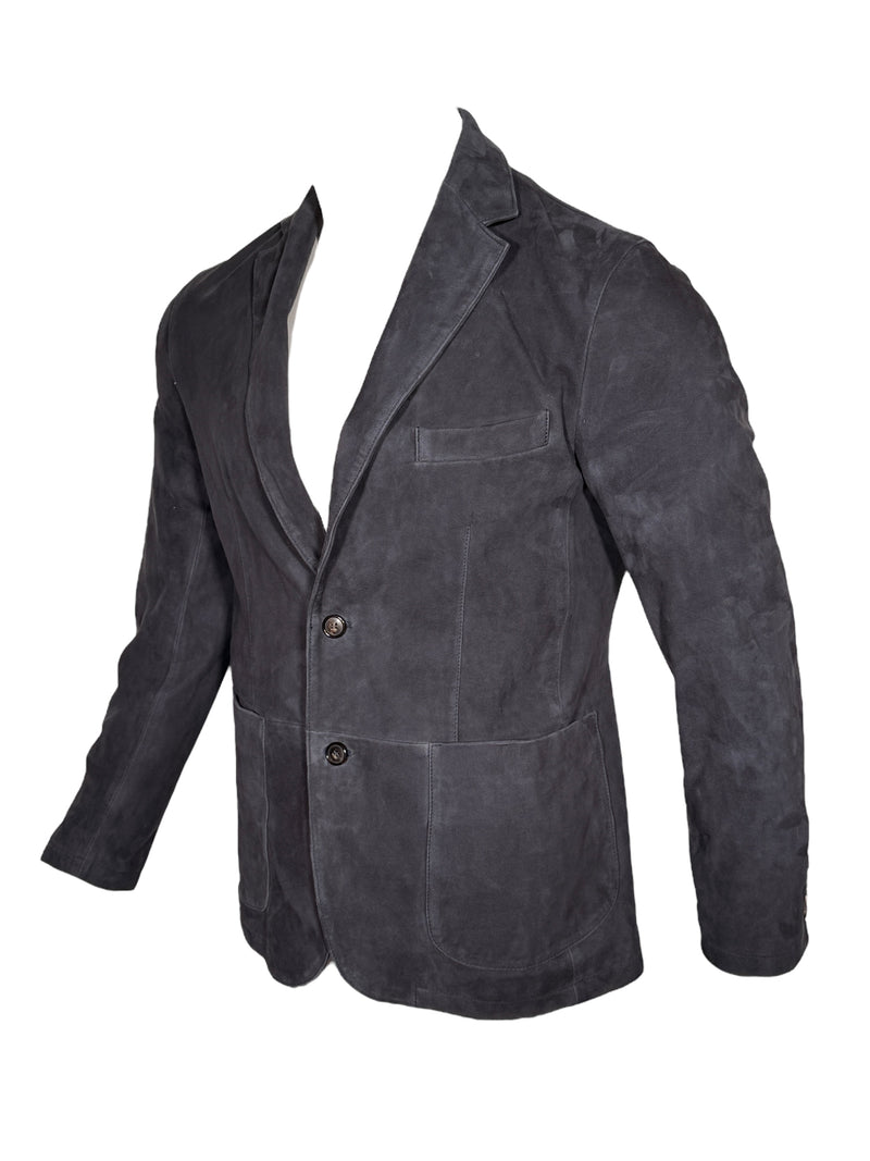 STEWART SUEDE BLAZER - DARK BLUE
