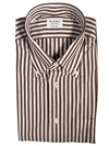 MAZZARELLI SPORT SHIRT - BROWN STRIPE