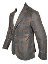SARTORIA PARTENOPEA SPORT COAT - BLUE/BROWN BOX CHECK
