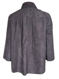 GRENN PILOT WOMEN'S SUEDE JACKET - NAVY