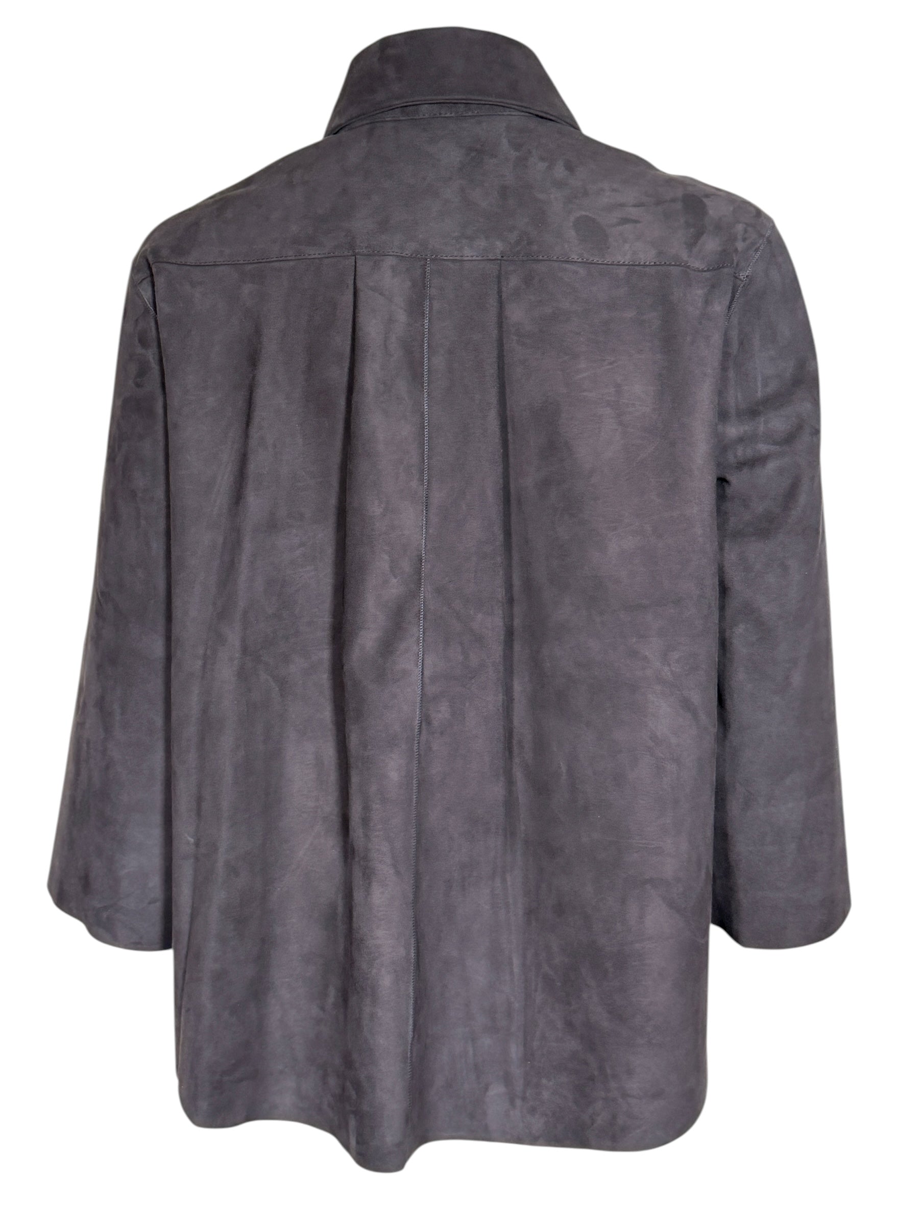 GRENN PILOT WOMEN'S SUEDE JACKET - NAVY