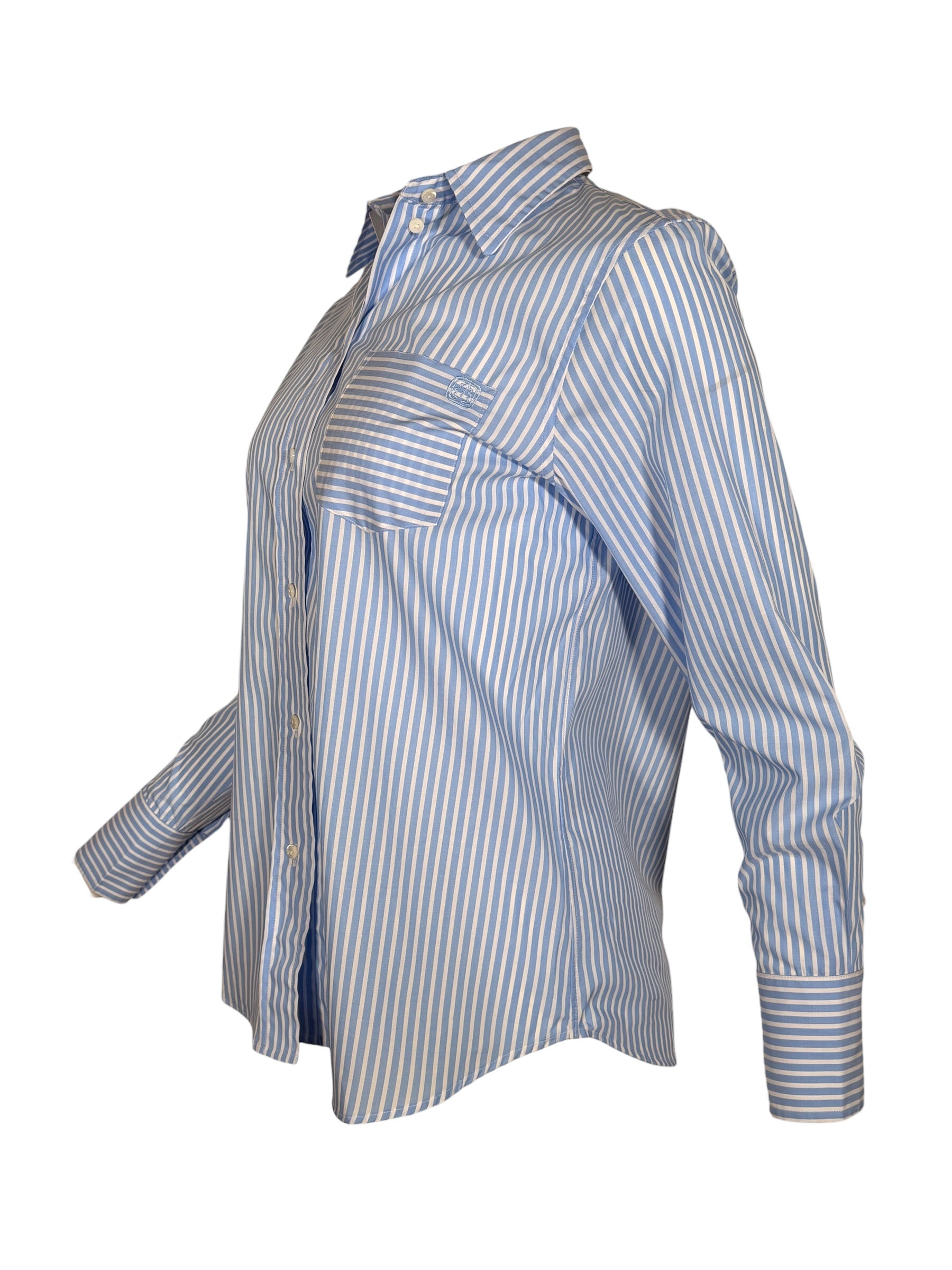 INES DE LA FRESSANGE MAUREEN SHIRT - BLUE/WHITE STRIPE