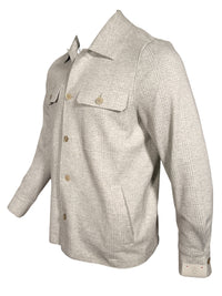 ELEVENTY MEN'S TECH SHIRT JACKET - MELANGE LIGHT GREY