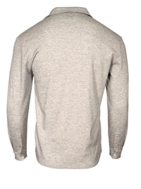 ELEVENTY MEN'S COTTON JERSEY OVERSHIRT - MELANGE LIGHT GREY