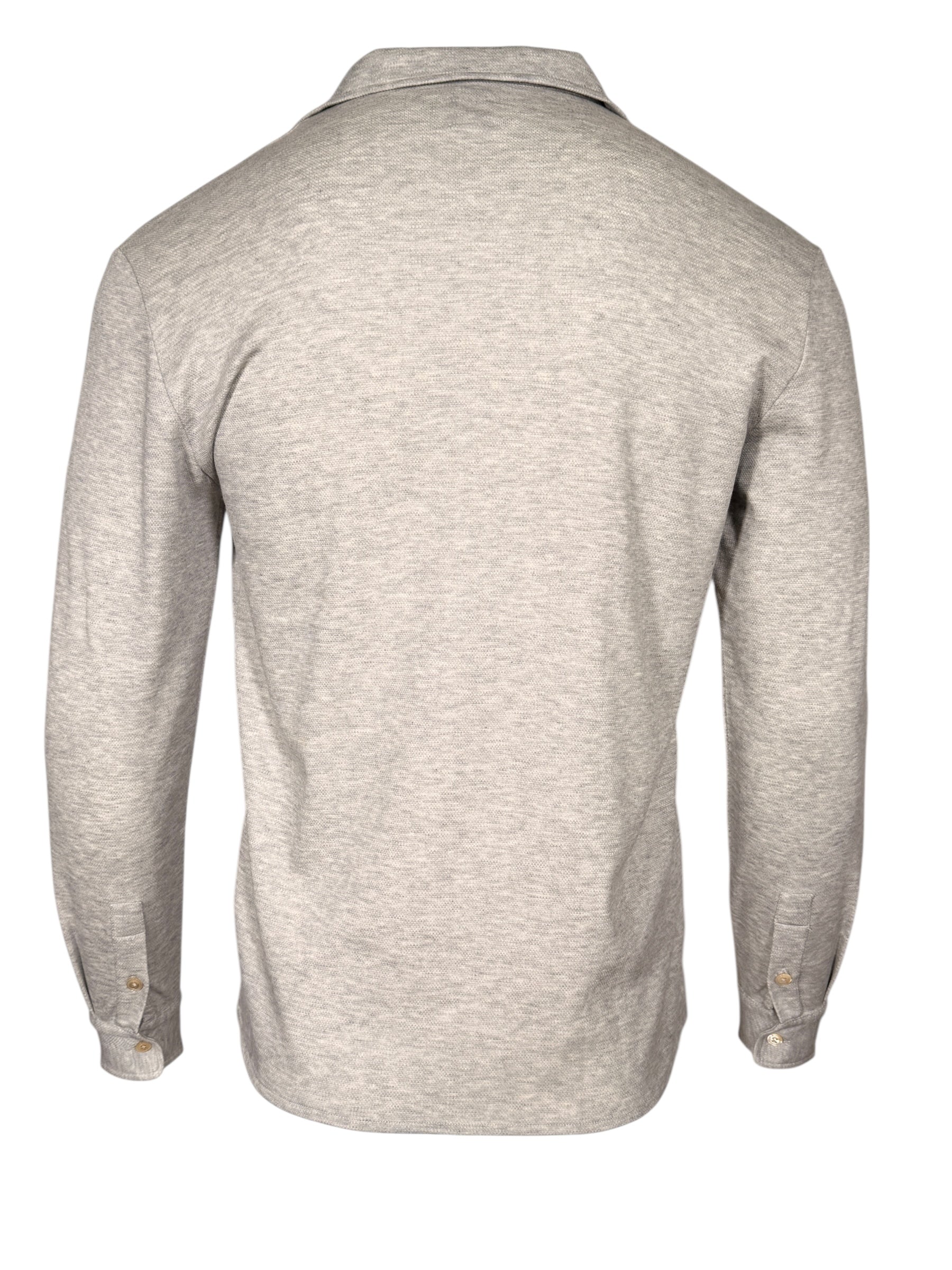 ELEVENTY MEN'S COTTON JERSEY OVERSHIRT - MELANGE LIGHT GREY