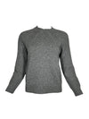 PUROTATTO SHOULDER DETAIL CREW SWEATER - GREY