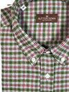 BUTTON DOWN SPORT SHIRT - GREY/GREEN/RED PLAID