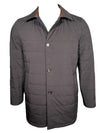 MANTO REVERSIBLE WOOL CAR COAT - NAVY/BROWN