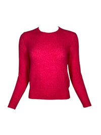 ANNECLAIRE ALPACA BLEND CREW SWEATER - CYCLAMEN