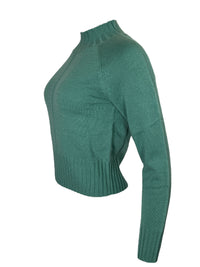 REPEAT CASHMERE RAGLAN MOCK SWEATER - JADE