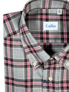 GALLIA MEN'S SHIRT - GREY/PINK PLAID