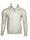 FLY3 REVERSIBLE 1/4 ZIP SWEATER - WINTER WHITE