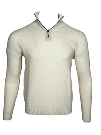 FLY3 REVERSIBLE 1/4 ZIP SWEATER - WINTER WHITE