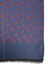 BIGI PAISLEY SCARF - NAVY/RED