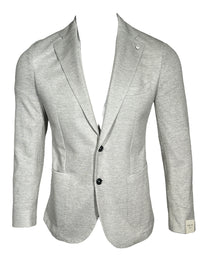 L.B.M. 1911 TAILORED SPORT COAT - LIGHT GREY JERSEY